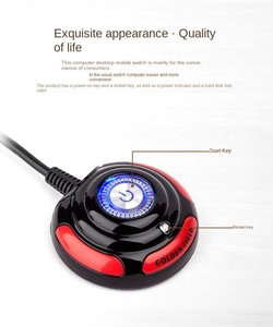 <strong>Computer</strong> Switch Power Supply On/off Reset HDD Push Round Big Button Switch with 160cm Cable Bracket for Desktop PC <strong>Computer</strong> Host - Product Image 3