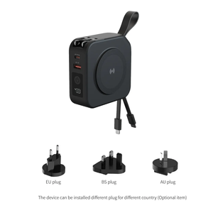 AU abd ab İngiltere kablosuz duvar şarj 5 in 1 Powerpack evrensel seyahat güç banka adaptörü ile led - Product Image 6