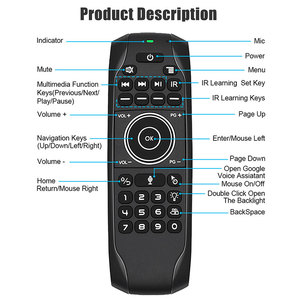 BOXPUT G7R PRO 2.4G Air Mouse telecomando assistente vocale retroilluminato IR apprendimento Wireless russo Mini tastiera per Smart tv box - Product Image 5