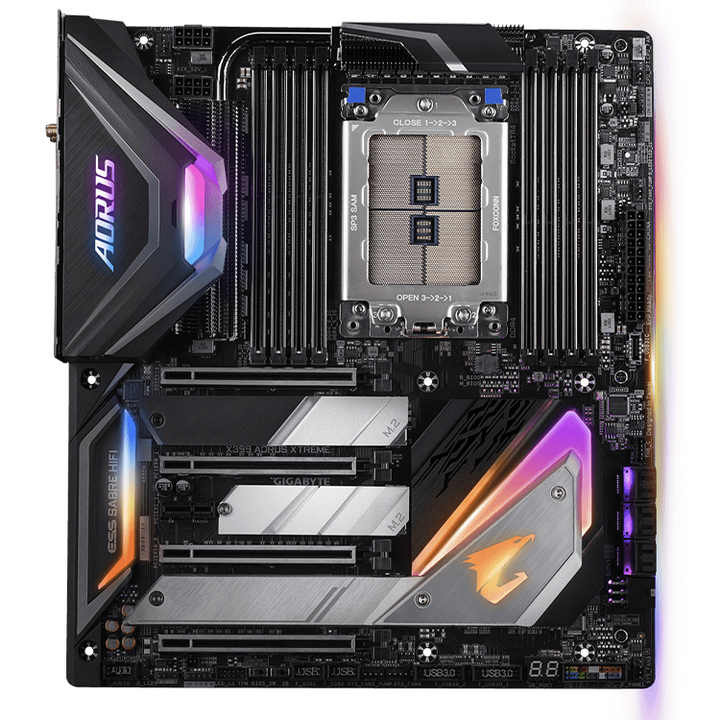 GIGABYTE X399 AORUS XTREME with AMD X399 Chipset SocketTR4 Gaming Motherboard Supports AMD 2nd Generation Ryzen CPU Used MB