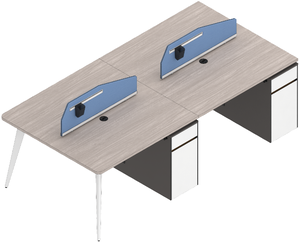 Modern Office Furniture <strong>Double</strong> Side Staff Work Station 4 Person Workstation <strong>With</strong> Screen <strong>Partition</strong>