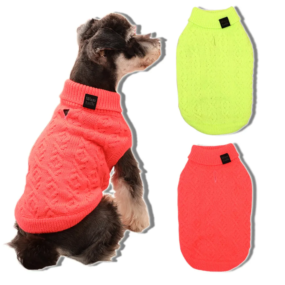 Роскошный дизайнерский свитер для собак, одежда для средних собак, теплая шерстяная одежда для французского бульдога, шнауцера, костюм для домашних животных