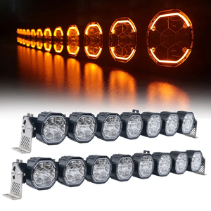 Esnek 42 inç havai Linkable Amber Offroad araba nokta Pod modüler Led sis/sürüş işık bar için Pickup SUV ATV - Product Image 1