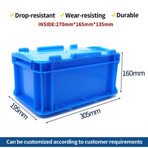 JMTB102プラスチックスタックとネスト移動クレートトートボックス、引越し会社用の蓋付き - Product Image 2