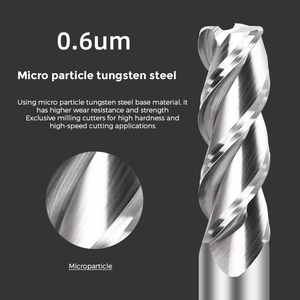 CNC kesme aletleri Aluminum 3F kaplamasız karbür köşe yarıçapı frezeler freze kesicisi ODM alüminyum için özelleştirilmiş - Product Image 4