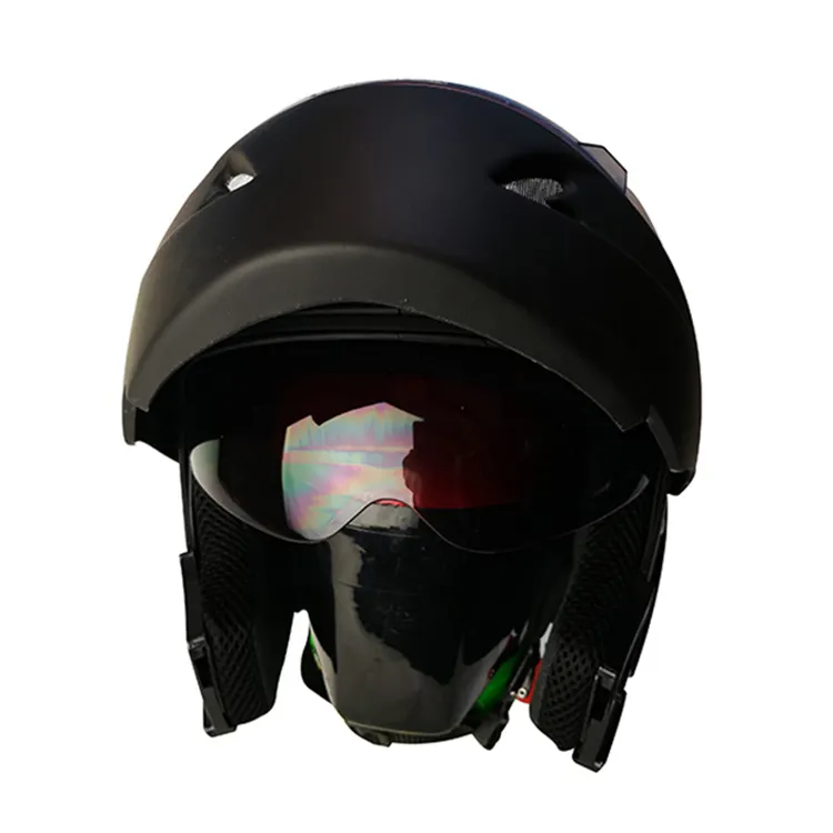 블랙 남여 공용 플립 업 모터 사이클 헬멧 Cascos 클래식 레이싱 오토바이 모토 헬멧