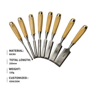 Đa-Kích Thước Chuyên Nghiệp DIY Công Nghiệp Chế Biến Gỗ Phẳng Chisels Set Mảnh CR-V Lưỡi Sồi Xử Lý - Product Image 2