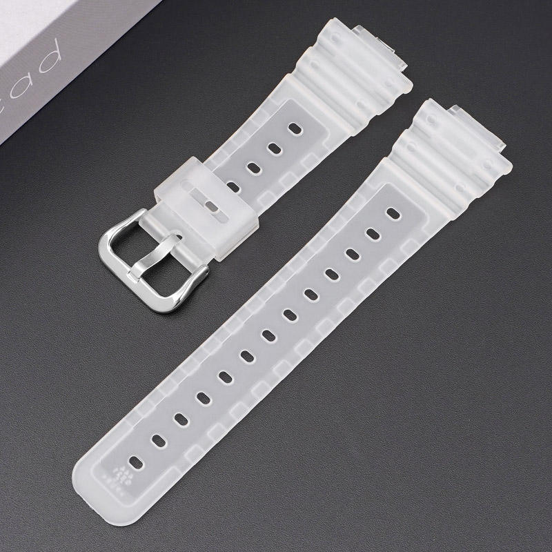 Semi-transparent+siliver buckle