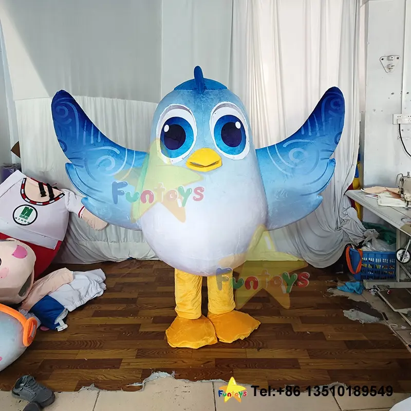 Funtoys personalizado Pavo Real alondra pájaro azul mascota pájaro cantor mascota disfraz golondrina disfraz de Halloween Cosplay Carnaval para adultos