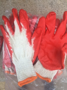 قفازات واقية قطنية رخيصة ومخصصة 10 غرام قفازات صناعية ناعمة من اللاتكس الأحمر والمطاط مطلية بالقفازات لأعمال البناء في الولايات المتحدة الأمريكية - Product Image 4