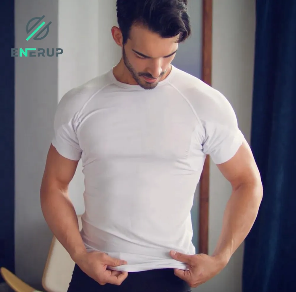 Enerup OEM/ODM 안티 냄새 습기 Wicking 대나무 Viscose 겨드랑이 남성 땀 증거 Undershirt T 셔츠