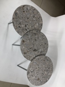 一套3个嵌套茶几-设计小空间的廉价茶几，床头柜，客厅床头柜，灰色 - Product Image 3