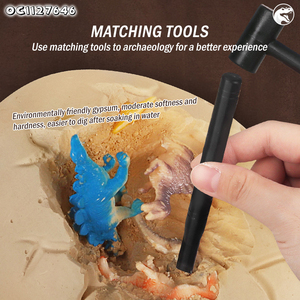 Hazine kazma oyunları 12 adet koleksiyon simülasyon gerçekçi Pvc dinozor arkeoloji çocuklar kiti kök taş kazmak oyuncaklar satılık - Product Image 5