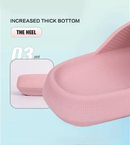 Gối trượt thời trang giản dị đôi khóa thoáng khí chống trượt chống thấm nước dày dưới eva dép ngoài trời - Product Image 5