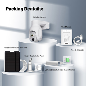 Telecamera a cupola CCTV solare con visione notturna HD e avvisi di movimento CMOS sensore Cloud Storage e rilevamento del movimento di rete per la sicurezza - Product Image 3