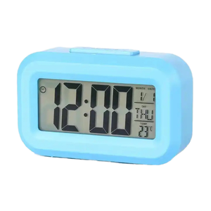 Piccolo bianco LCD LED orologio digitale muto data Timer calendario elettronico da tavolo orologio da tavolo per camera da letto scuola piazza - Product Image 4