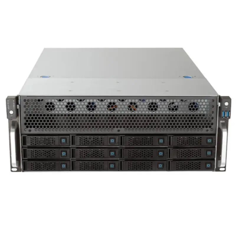 कस्टम 4U 12 बे 24 बे Rackmount सर्वर मामले अनावश्यक पीएसयू 6GB 12GB 4U गर्म स्वैप सर्वर चेसिस