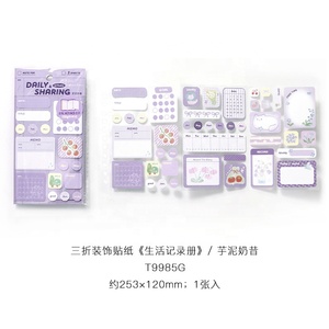 三折装饰贴纸生活记录簿系列韩版基本入住记录规划师贴纸注意事项 - Product Image 6