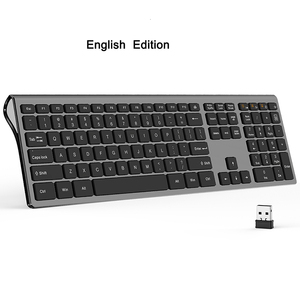 Tasti 109 Full Size tastiera senza fili 2.4GHz per computer portatile forbici interruttore tastiera per Windows Mac I.OS - Product Image 1