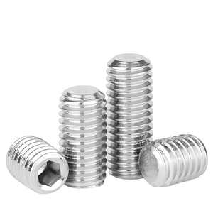 Asme Unc Unf 4 #-40 6 #-32 1/2-13 1/4-20 3/8-16不锈钢细齿六角套筒开槽平头无头固定螺钉 - Product Image 6