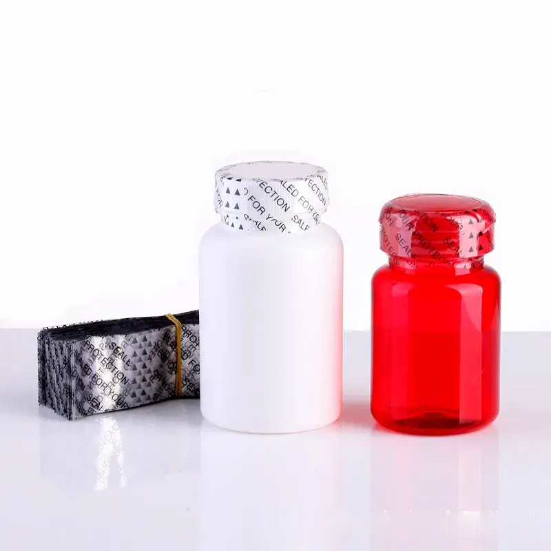 Schrumpf folie Pille Kapsel Vitamin Flaschen verschluss Dichtung Verpackung Wrap Seal Label Kunden spezifische Schrumpf folie Transparente Verpackungs folie