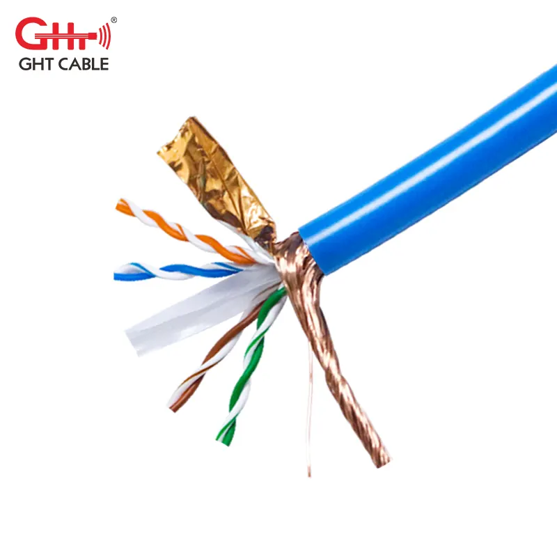 كابل شبكة محلية GZ GHT داخلي 1000 قدم 305 متر 23awg 0.57 OD كوبر Cca حاصل على شهادة Utp Sftp Cat6