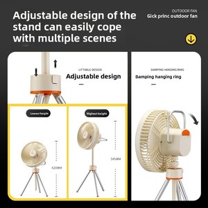 家用USB充电便携式野营风扇小型户外吊扇三风速桌面折叠盒安装 - Product Image 3