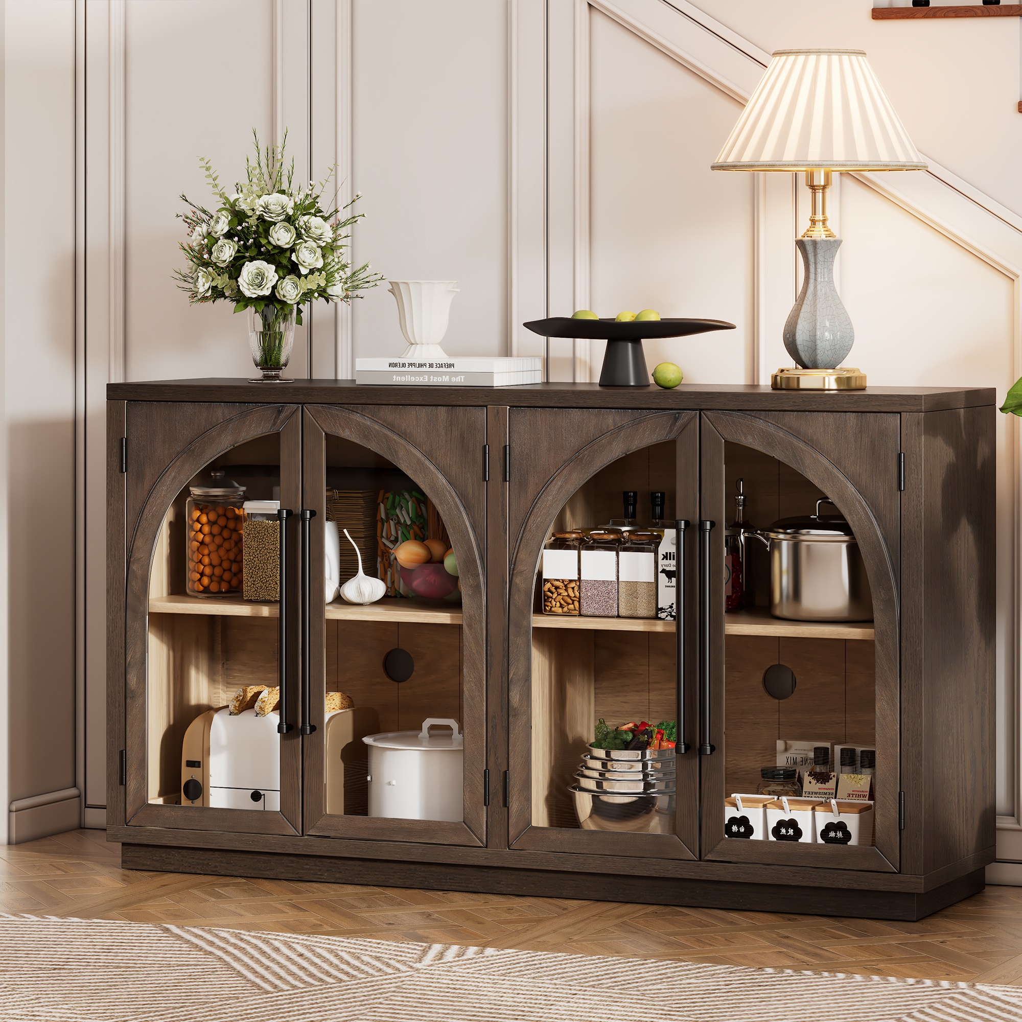 Espresso + Solid Wood+MDF