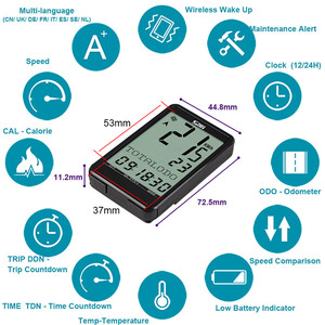 Factory Direct Sales Wireless Large Size Screen Backlight <strong>Cycling</strong> Speedometer Bicycle <strong>Computer</strong> with Hide Menu Mode - Product Image 3