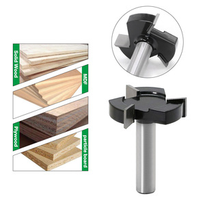 <strong>Black</strong> Coating 3-blade T-type Milling <strong>Cutter</strong> 12mm 1/2 Shank Cleaning Bottom Milling <strong>Cutter</strong> Woodworking Tools Router Tools