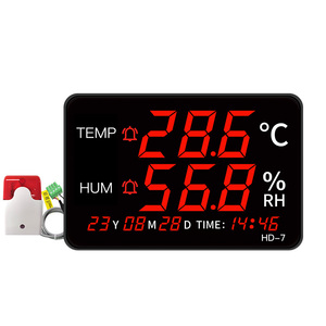 Large <strong>Temperature</strong> <strong>Display</strong> <strong>Temperature</strong> Sensor Data Logger Humidity Meter With Audible Visual Alarm - Product Image 1