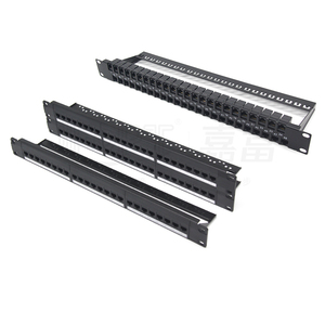 Panel de conexión LAN Ethernet 1U de 19 pulgadas, 24/48 puertos, montaje en rack, CAT6/CAT5E, marco de distribución de Red Modular con UTP/FTP RJ45 - Product Image 1