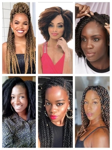 22Inch Nina Tổng Hợp Mali Bện Tóc Kinky Tóc Afro Kinky Marley Bện Cuba Marley Bện Tóc - Product Image 6