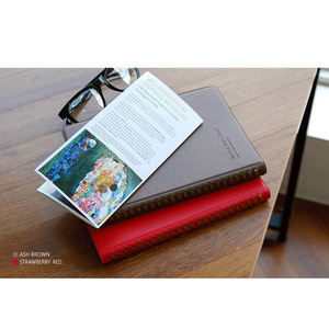 A5 Advanced Faux Leather Cover Custom Built-in Coil Spiral Bound Schedule Planner <strong>Notebook</strong> <strong>with</strong> Thick Paste <strong>Date</strong> - Product Image 5