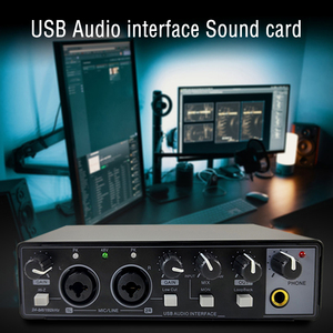 GAX-MD22 4出力USBオーディオサウンドカードインターフェースPodcast & Live Recordingオーディオミキサースタジオ & ライブストリーミング用 - Product Image 3