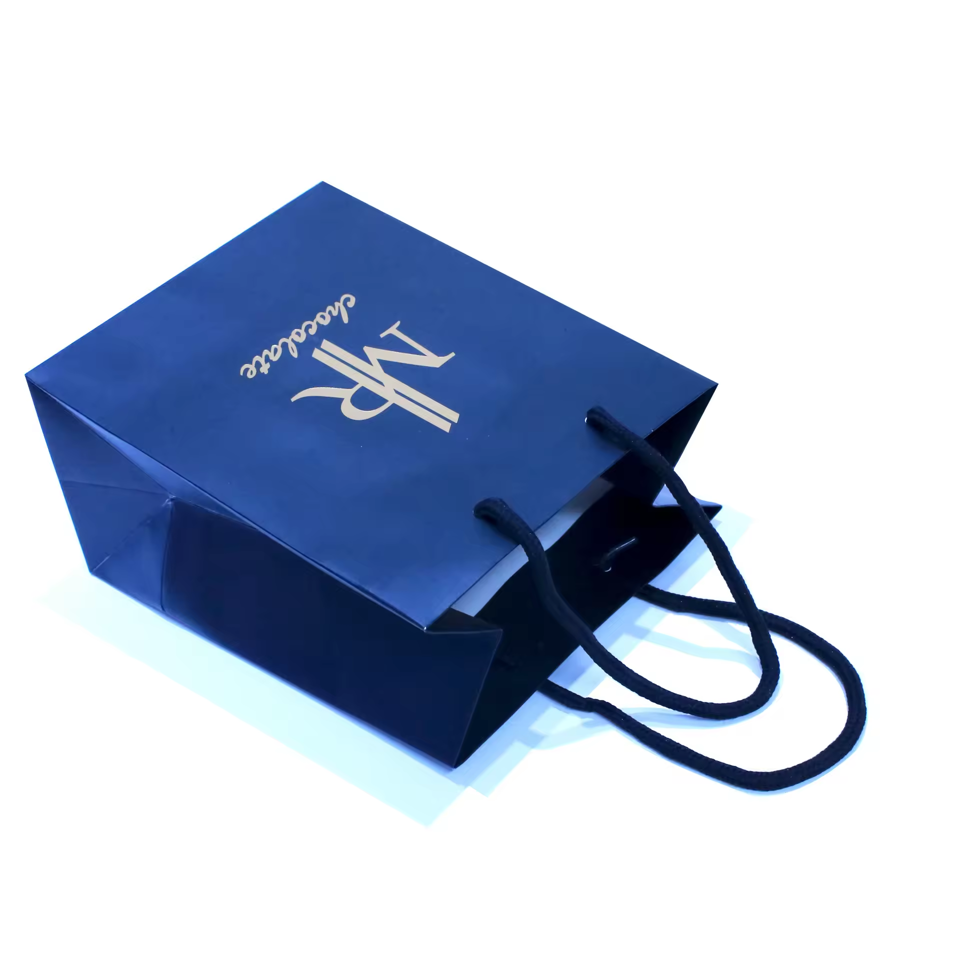 Mini sac bleu en papier kraft