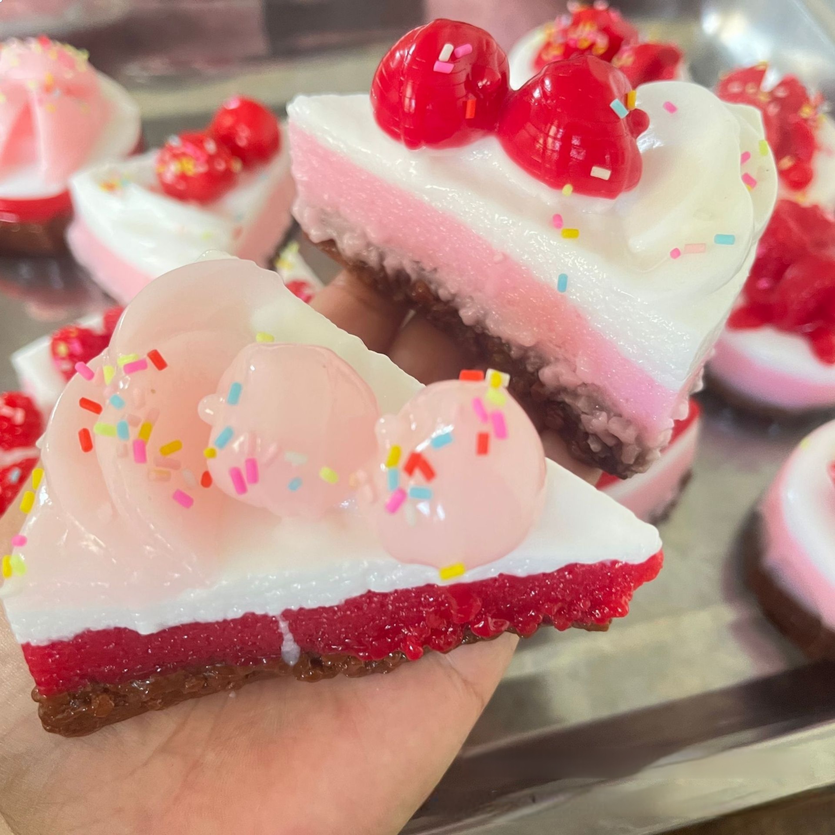 Pastel de cerezas Mille-Feuille