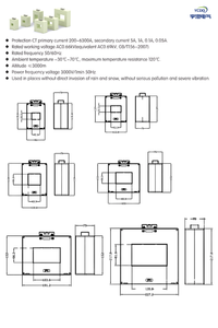 Trasformatori di corrente AC di alta qualità (100A/5A 500A/5A 1000A/5A 2000A/5A) per dispositivi di protezione relè sensori di corrente - Product Image 3