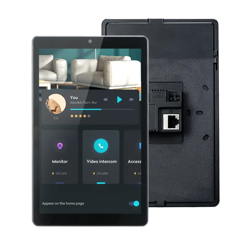 2023 Portworld Automatización del hogar de la pantalla vertical de 8 pulgadas Inwall Android 11 tableta POE