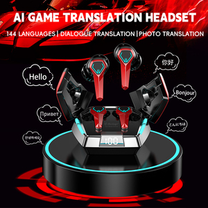Il dispositivo per auricolari Real-time-translator supporta la traduzione bilingue di conversazione con traduttori in tempo reale auricolari da gioco