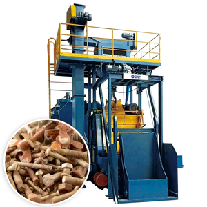 Rubber Crawler Shot Blasting <strong>Machine</strong> with Automatic <strong>Loading</strong> <strong>and</strong> <strong>Unloading</strong> Line for Faucet <strong>and</strong> Bolt Cleaning - Product Image 2