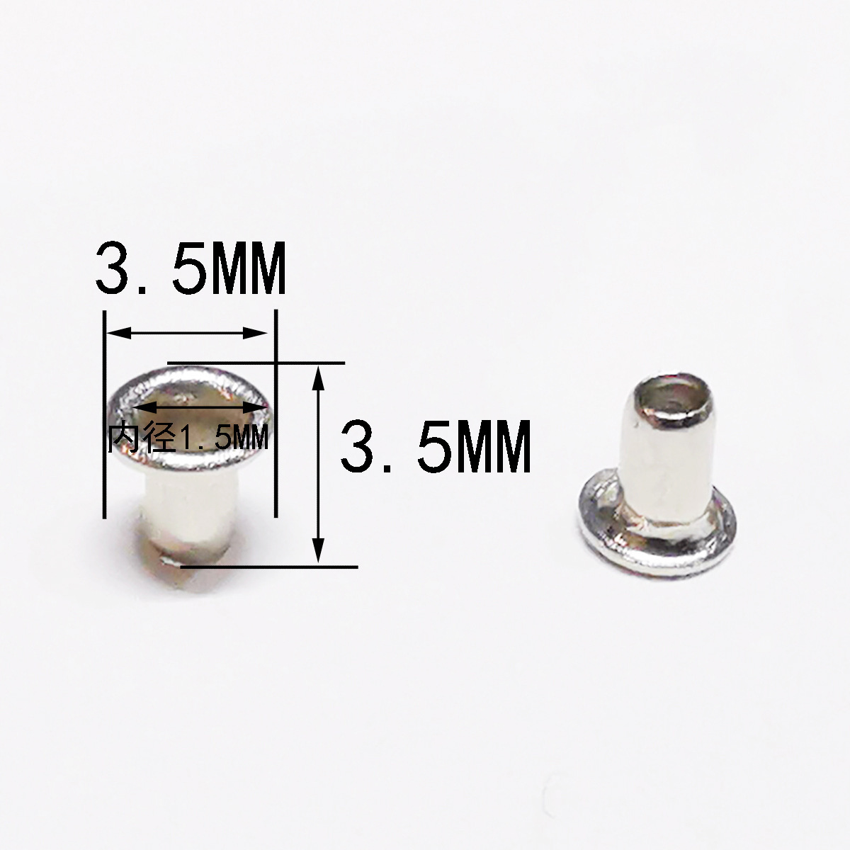 9 Argent - Trou d'aération de 1,5 mm de diamètre intérieur