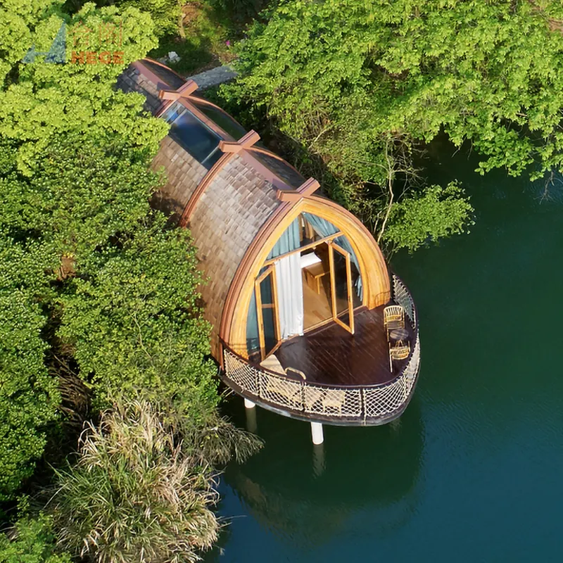 Petite maison familiale en bois style yacht, maison préfabriquée bon marché, cabine chez l'habitant