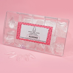 SAGALAGA Wholesale Clear Matte Nail Extension <strong>Tips</strong> Different Size Soft Gel <strong>Tips</strong> with Customs <strong>Brand</strong> Box - Product Image 2