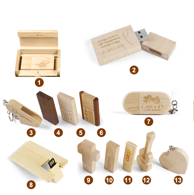 Memoria USB de madera