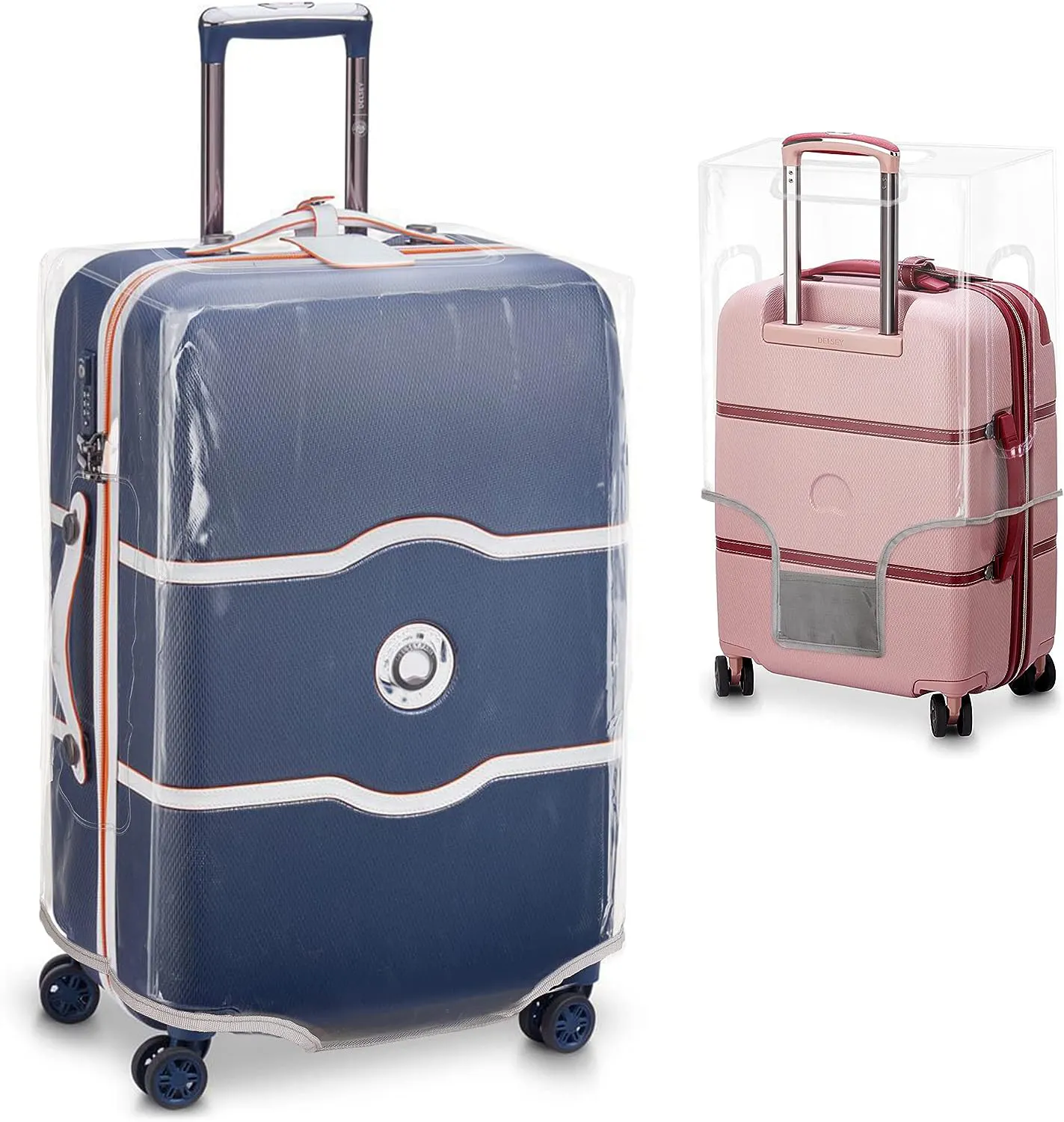 ISO9001 BSCI factory custom produce clear PVC luggage protector travel suitcase cover