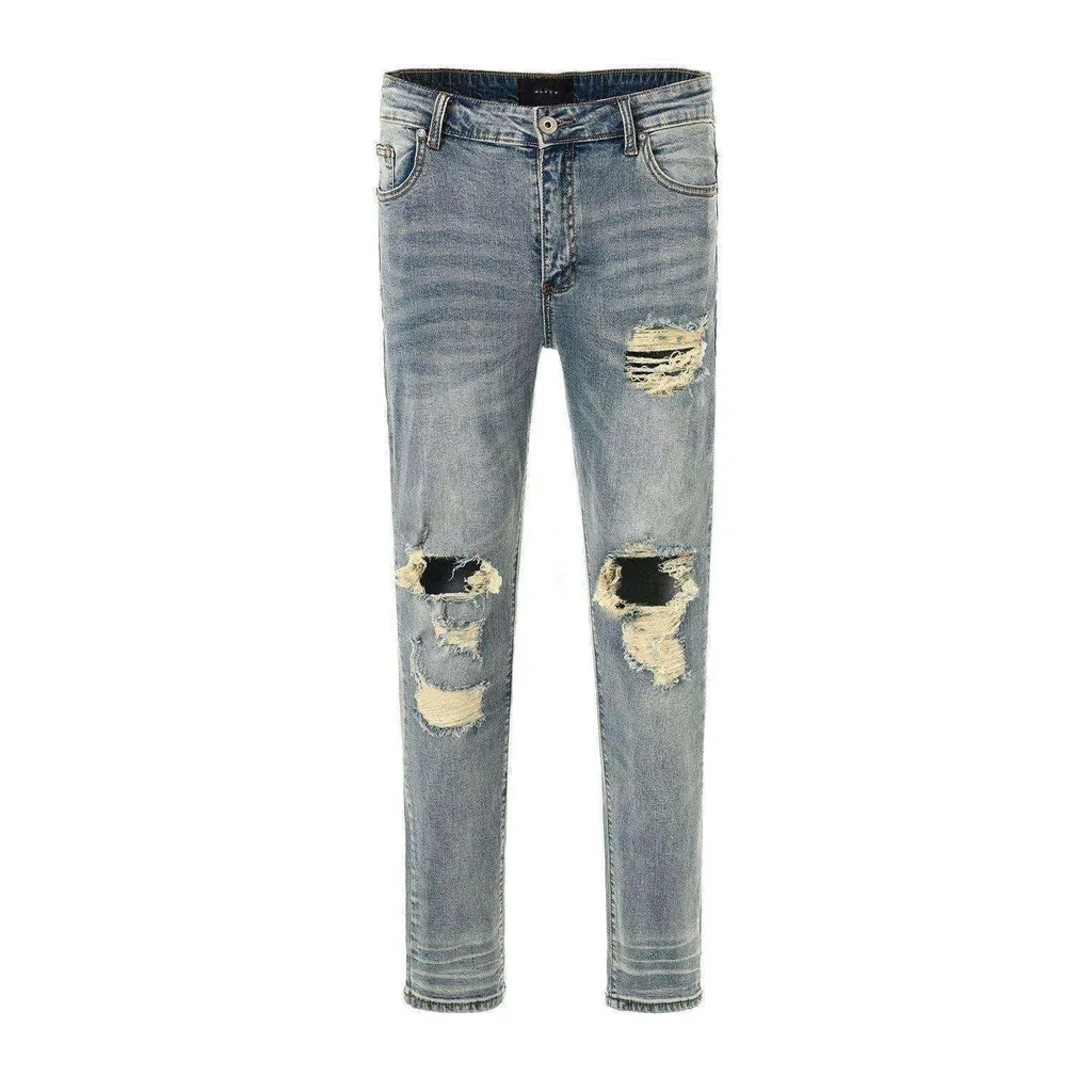DiZNEW china factory custom men jeans men ripped jeans Comfortable and easy jeans