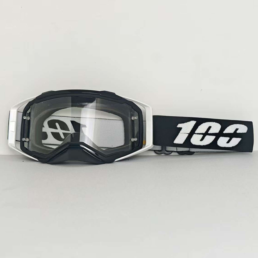 Black and white frame transparent glasses