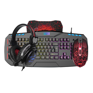低価格コンピューターアクセサリーLedバックライトRGBLEDレインボーゲーミングコンボゲーマー4IN1セット - Product Image 3