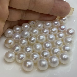 Doğal tatlı su incileri yuvarlak pirinç düğmesi dağınık boncuklar toptan tatlı su inci boncuk takı yapımı için - Product Image 4
